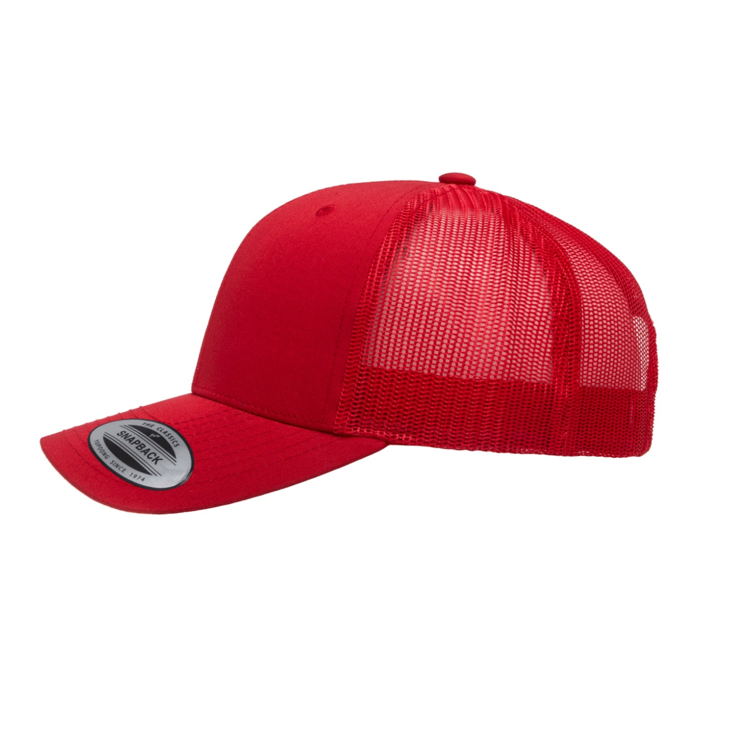 (JANUARY) 6606-RD Retro Trucker Red Cap Adjustable Fit