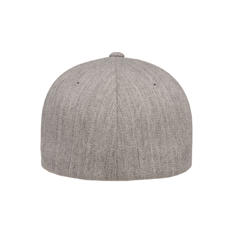 (JAN27) 6477-HG Wool Blend Baseball Heather Grey Cap Fitted