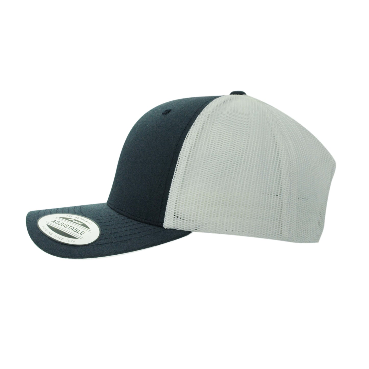 (JANUARY) 6606T-NVY/WHT Retro Trucker Navy & White Cap Adjustable Fit