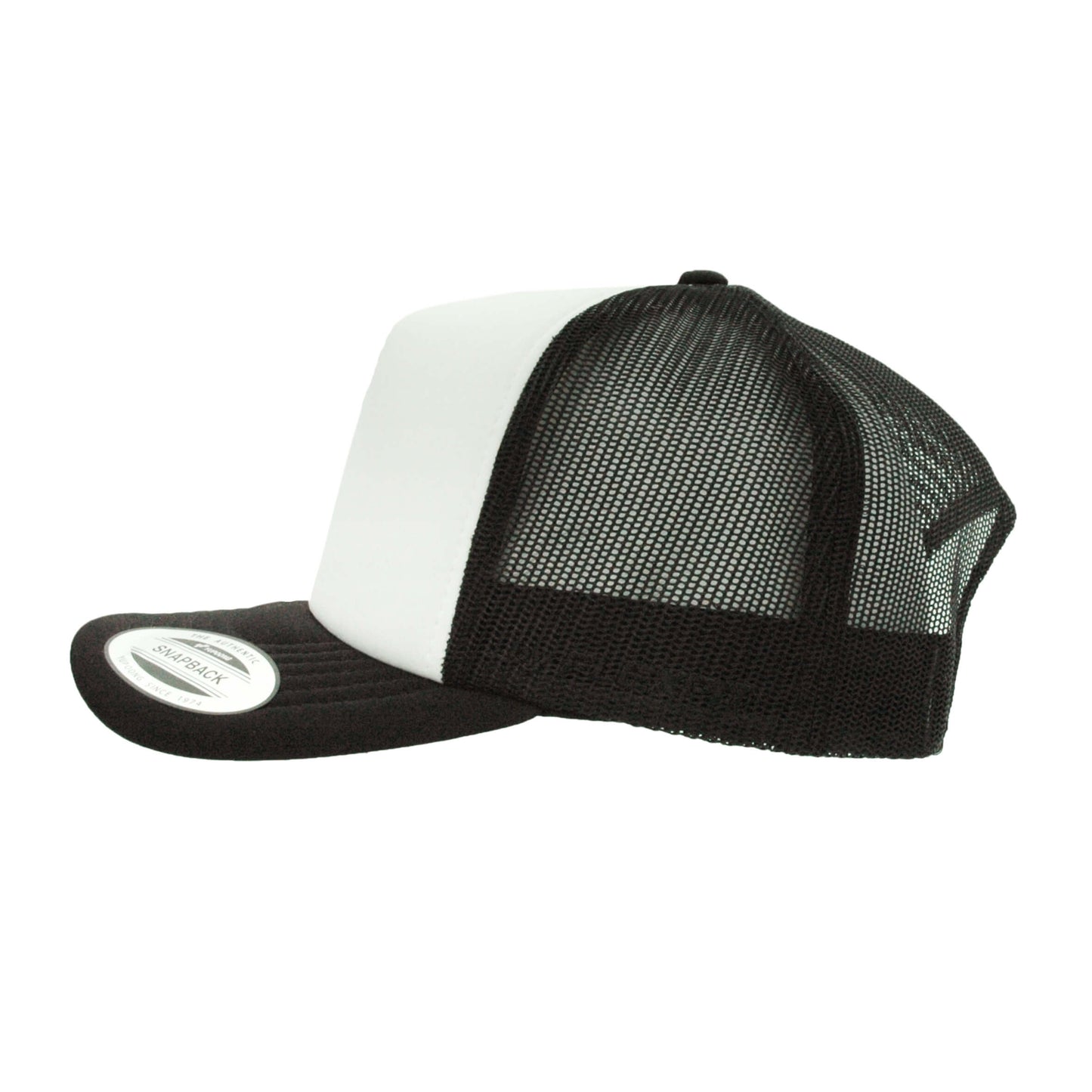 (OCTOBER) 6700-BWB VZ Trucker Black & White Cap Adjustable Fit