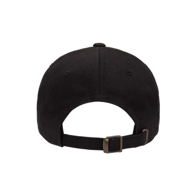 (OCTOBER) 6389-BB-BLK - Black Retro Unstructured with Brass Buckle Strap Adjustable Fit