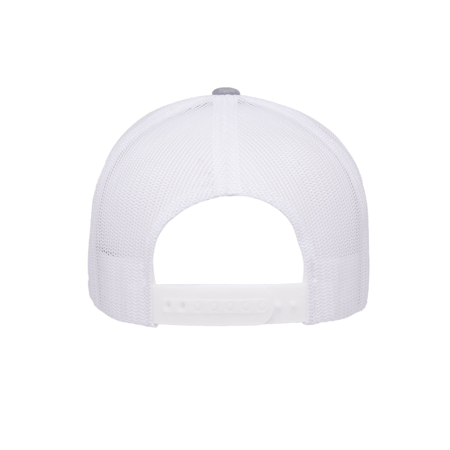 (OCTOBER) 6606T-HG/WHT Retro Trucker Heather Grey & White Cap Adjustable Fit
