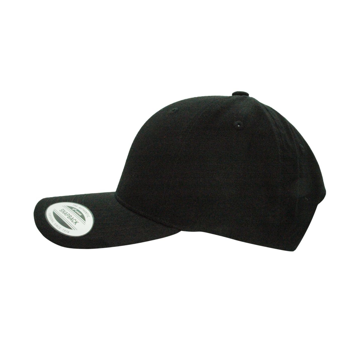 (APRIL) 6389X-BLK X-Cap Black Retro Cotton Blend Snapback Adjustable Fit