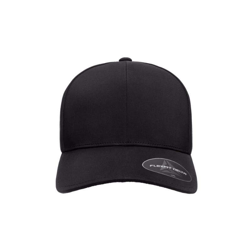 (OCTOBER) DELTA-PERF-ADJ-BLK Delta Black Perforated Cap with Velcro Hook & Loop Adjustable Fit