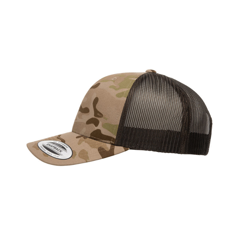 (APRIL) 6606MC-ADBR Retro Trucker Multicam Arid Brown Cap Adjustable Fit