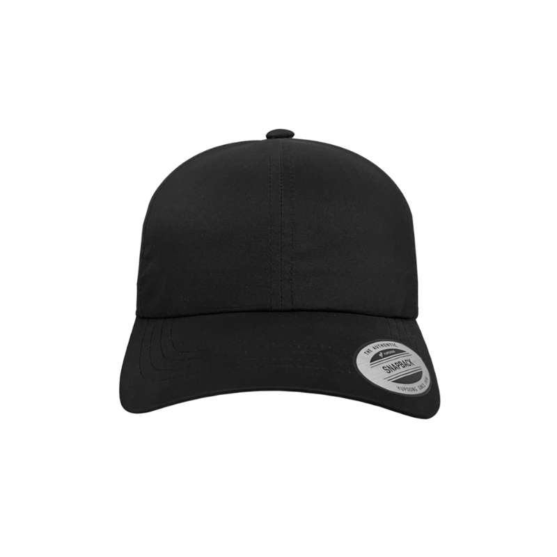 (APRIL) 6455WR-PT-BLK - Water Resistant Ponytail Cap Black Adjustable Fit