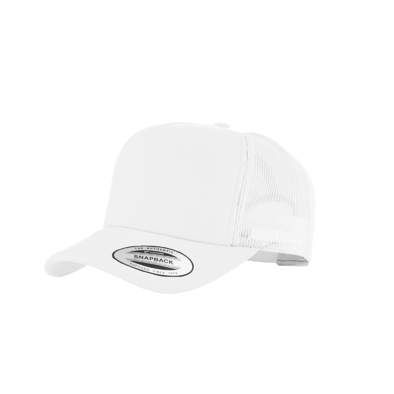 (JUNE) 6700-WHT VZ Trucker White Cap Adjustable Fit