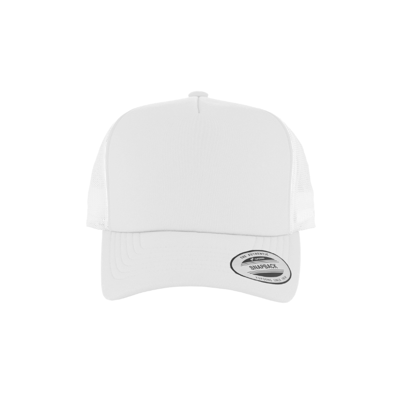 (JUNE) 6700-WHT VZ Trucker White Cap Adjustable Fit