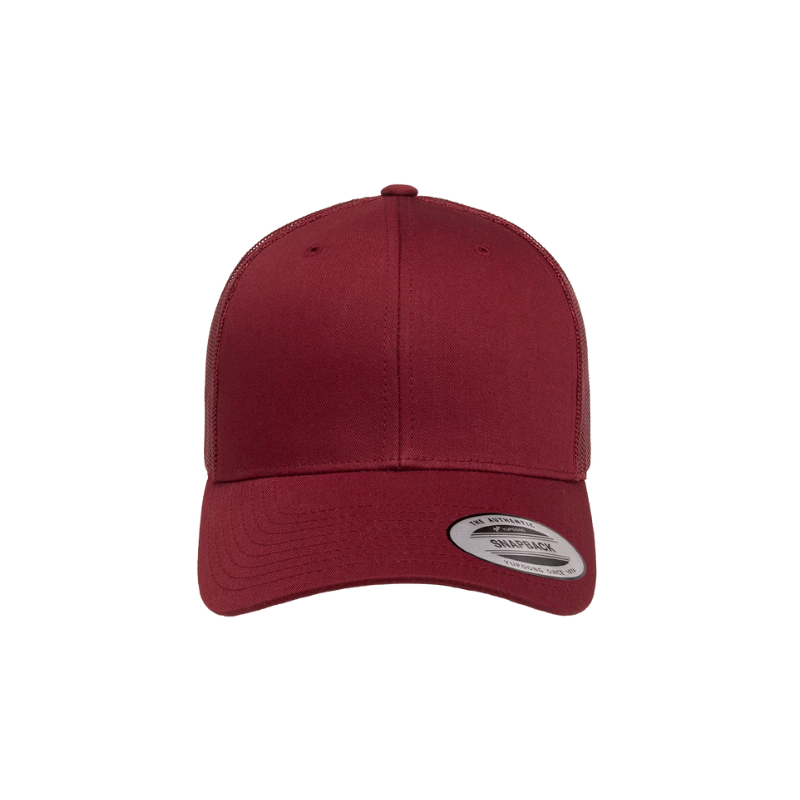 (AUGUST) 6606-CRNB - Retro Trucker Cranberry Cap Adjustable Fit