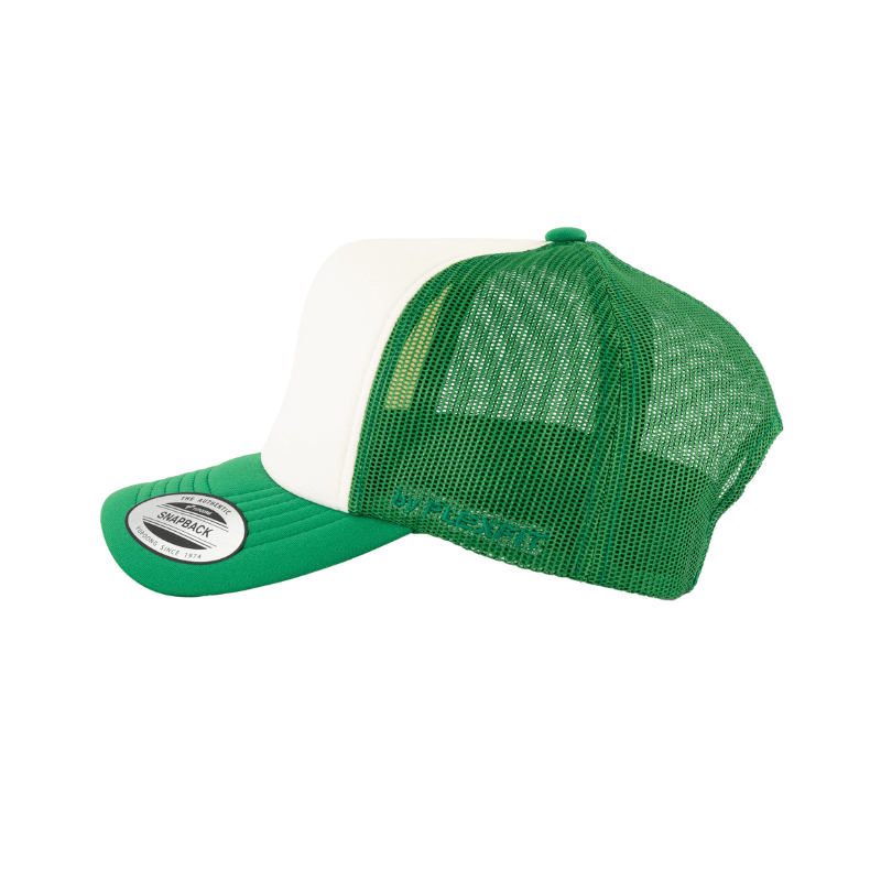(OCTOBER) 6700-KWK VZ Trucker Kelly Green & White Cap Adjustable Fit