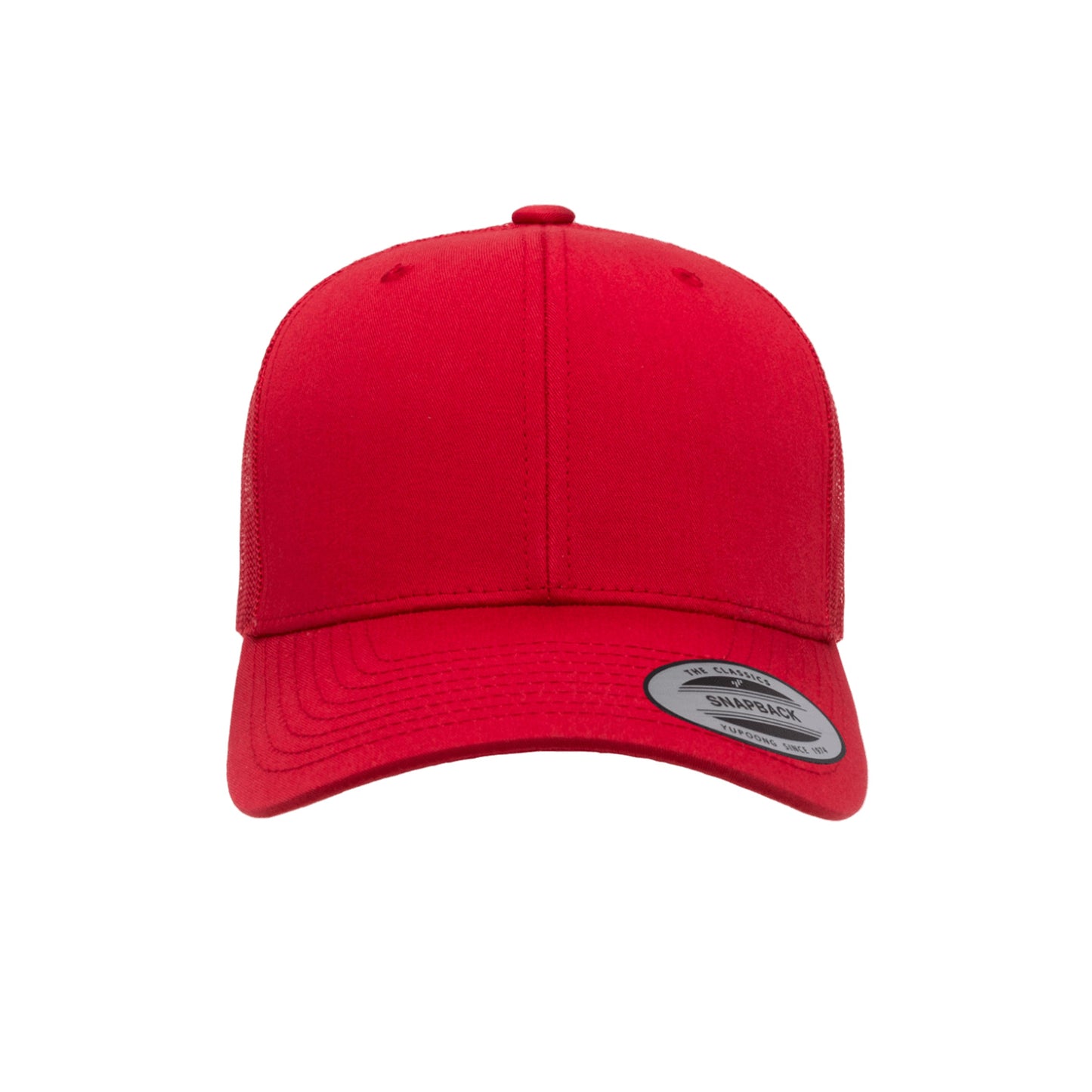 (JANUARY) 6606-RD Retro Trucker Red Cap Adjustable Fit