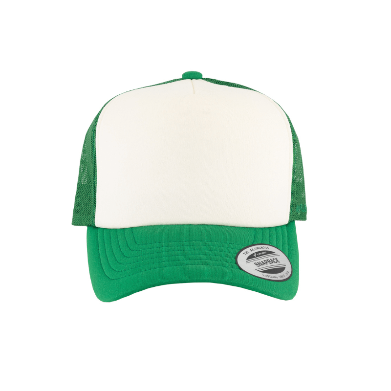 (OCTOBER) 6700-KWK VZ Trucker Kelly Green & White Cap Adjustable Fit