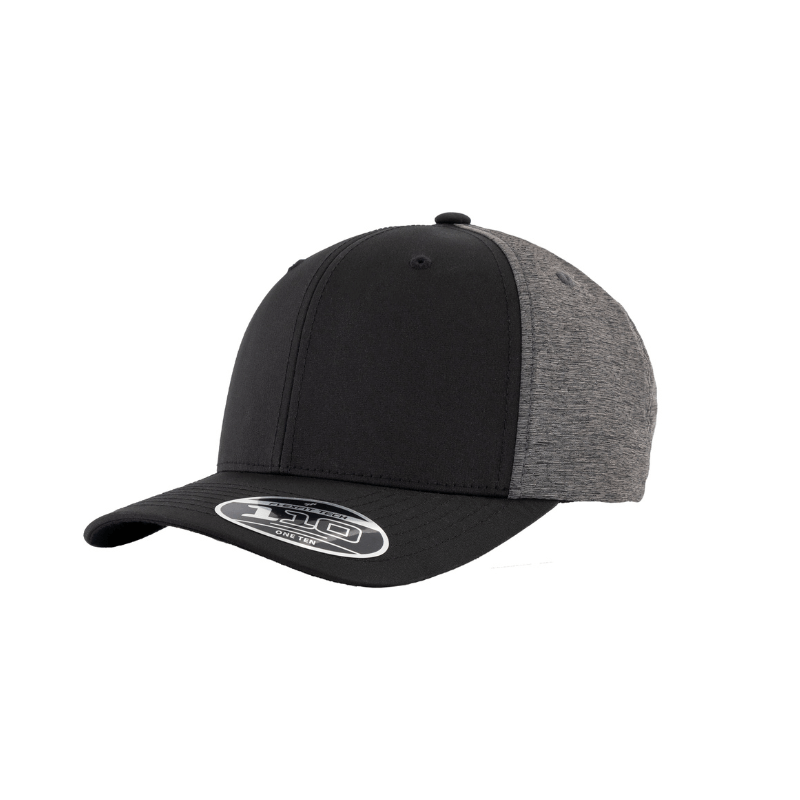 (OCTOBER) 110HB-BLK/DHG 110 Fit Dark Heather Grey & Black Cap Hybrid Adjustable Fit