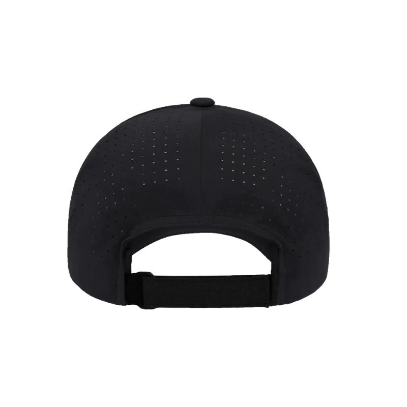 (OCTOBER) DELTA-PERF-ADJ-BLK Delta Black Perforated Cap with Velcro Hook & Loop Adjustable Fit