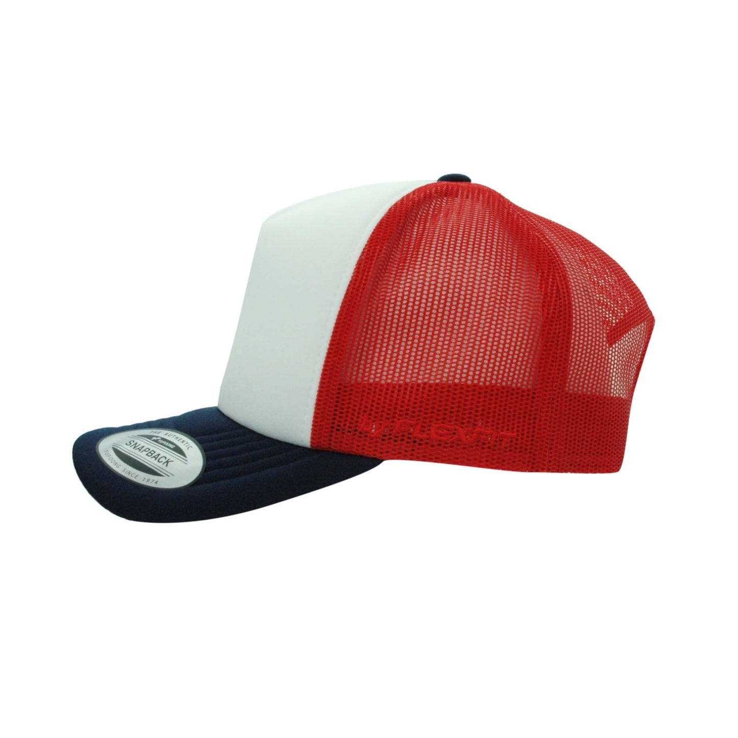 (OCTOBER) 6700-RD/WH/NVY VZ Trucker Red, White & Navy Cap Adjustable Fit