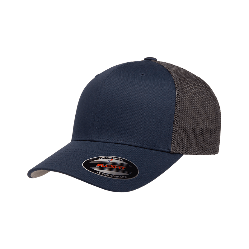 (JUNE) 6511T - NAVY / GRAPHITE Fitted Trucker 2 Tone Navy & Graphite Fitted