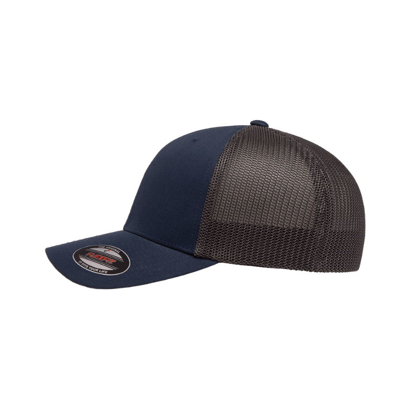 (JUNE) 6511T - NAVY / GRAPHITE Fitted Trucker 2 Tone Navy & Graphite Fitted