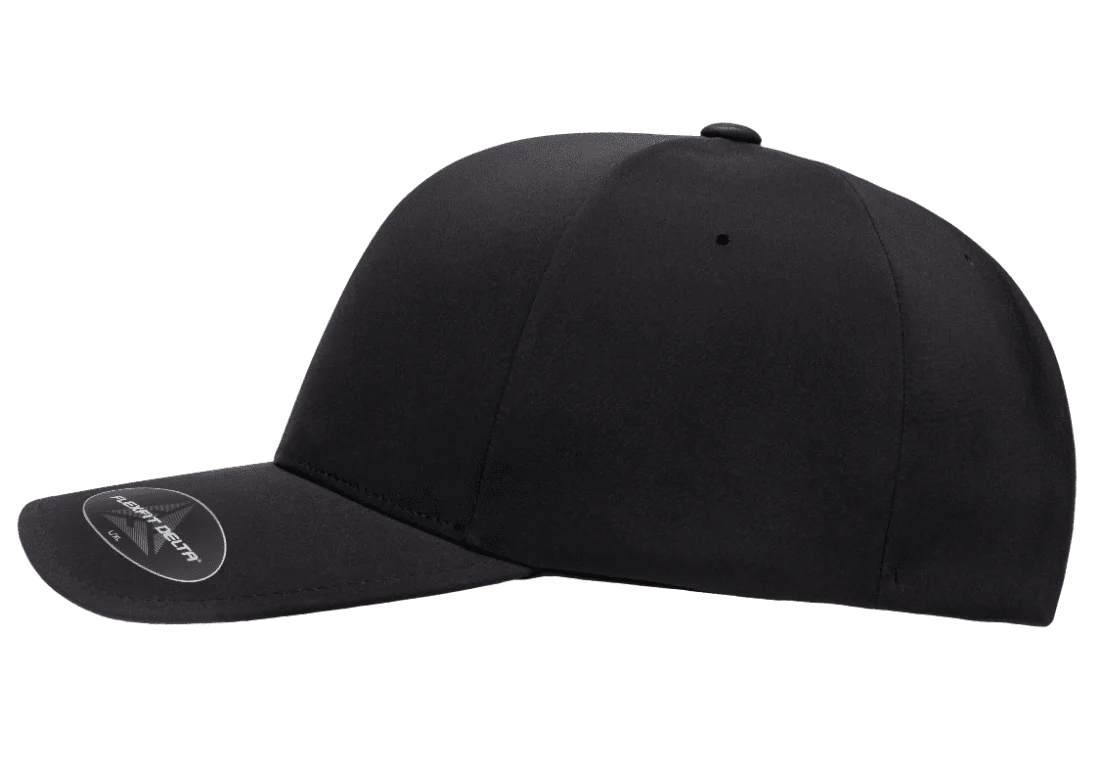 (JAN27) DELTA-PERF-ADJ-BLK Delta Perforated Black  Cap Velcro Adjustable