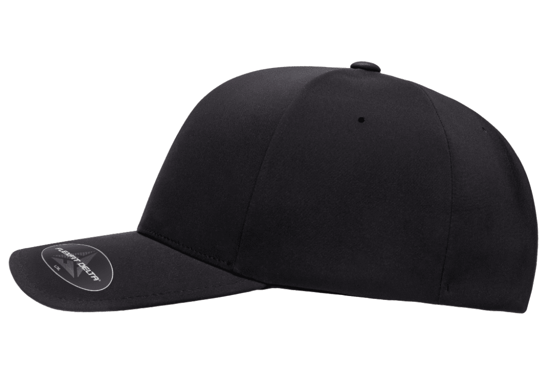 (NOVEMBER) DELTA-BLK Stylish Delta Black Cap Fitted