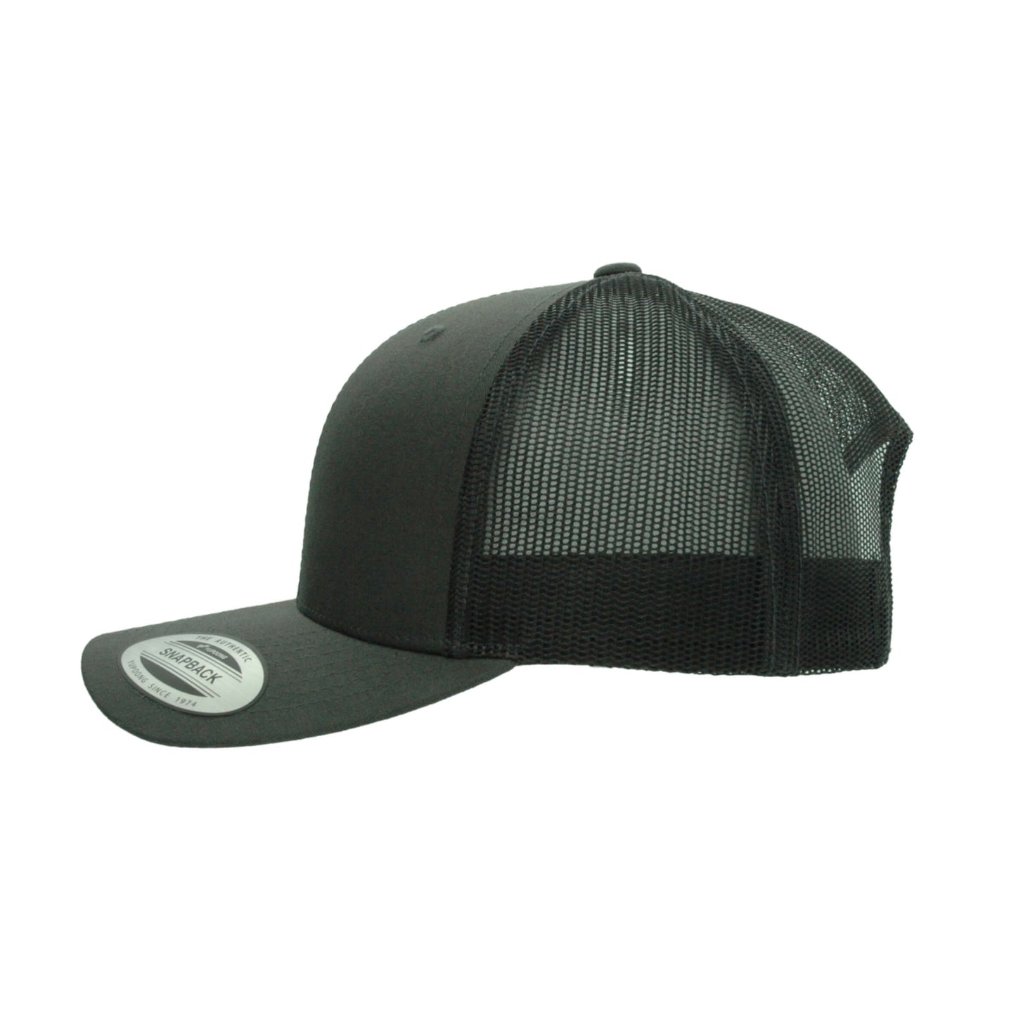 (OCTOBER) 6606-CHAR Retro Trucker Charcoal Cap Adjustable Fit