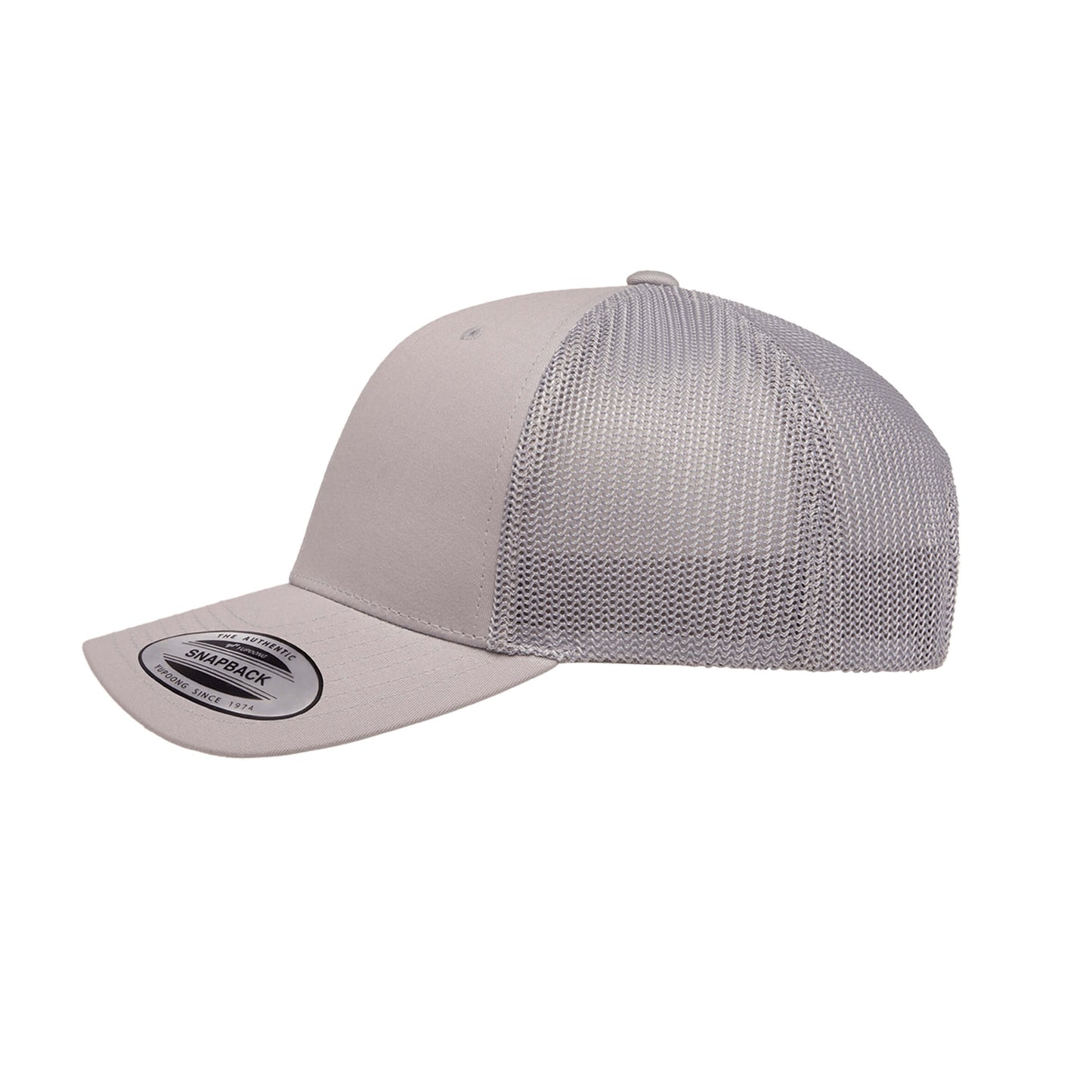 (OCTOBER) 6606-SV Retro Trucker Silver Cap Adjustable Fit