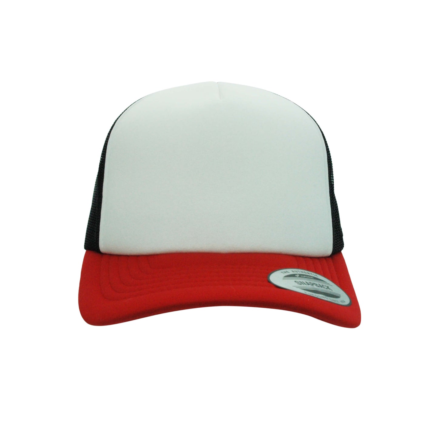 (APRIL) 6700-BLK/WH/RD VZ Trucker Black, White & Red Cap Adjustable Fit