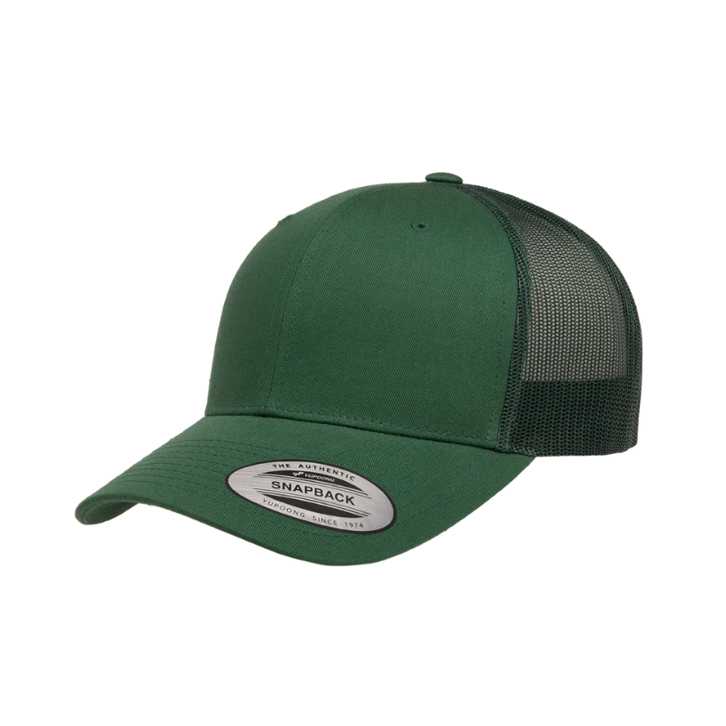 (APRIL) 6606-EVRGRN - Retro Trucker Evergreen Cap Adjustable Fit