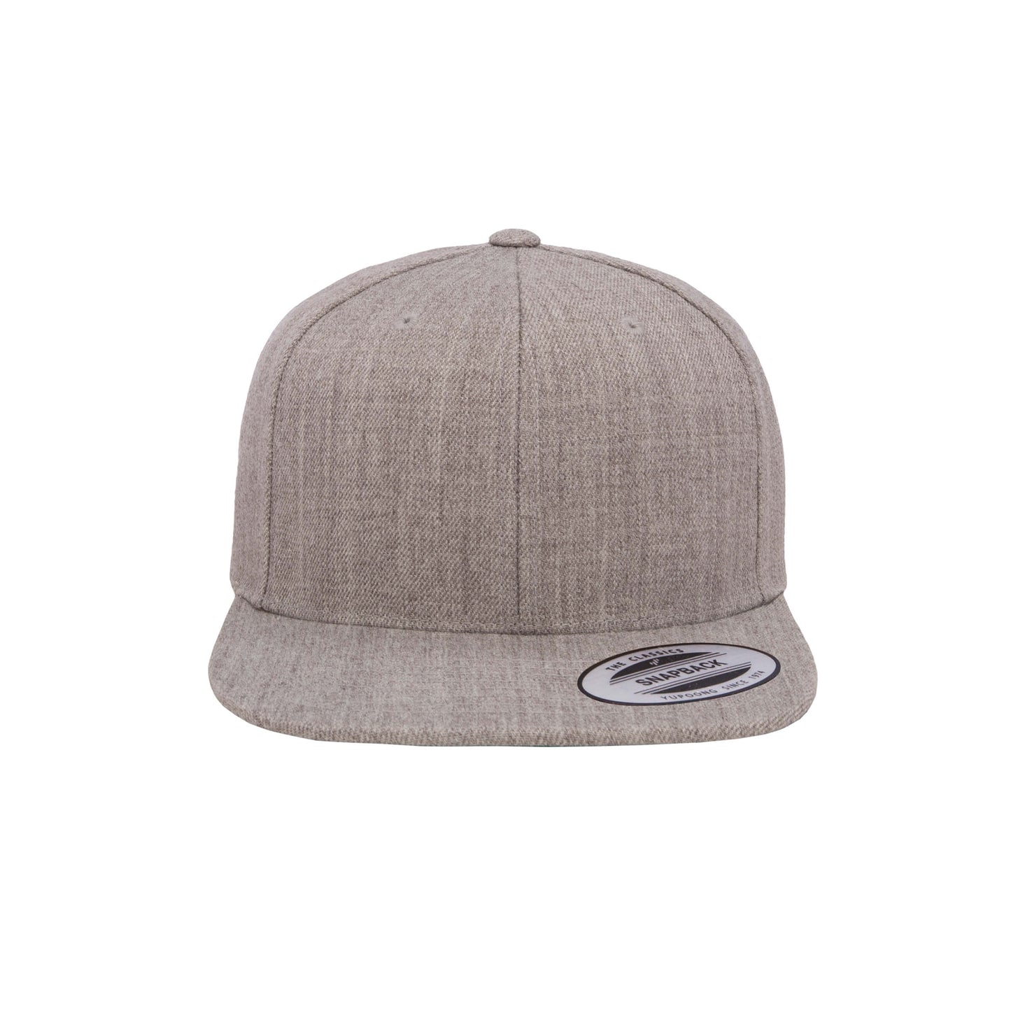 (MAY) 6089M-HG Heather Grey Flat Peak Cap Adjustable Fit