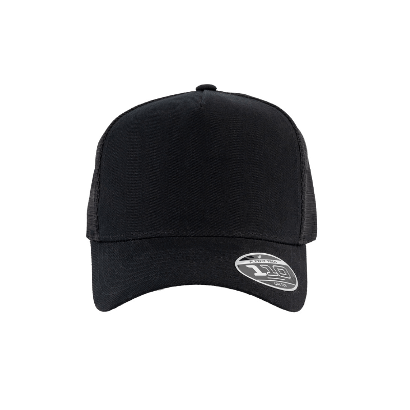 (APRIL) 110AFM-BLK 110 Fit Black Cap Stretch Mesh  Adjustable Fit