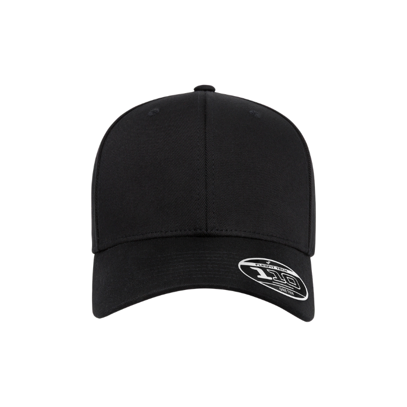 (MAR27) 6277ADJ-BLK Baseball Black Cap Adjustable Fit