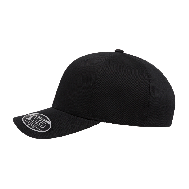 (MAR27) 6277ADJ-BLK Baseball Black Cap Adjustable Fit