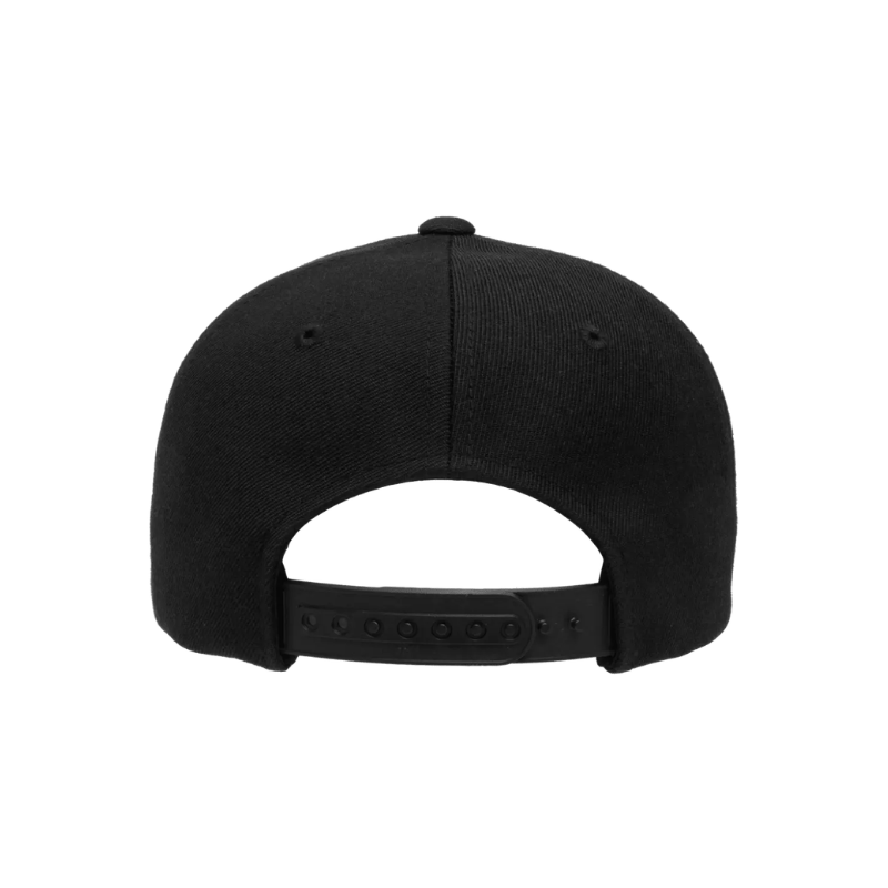 (MAR27) 6277ADJ-BLK Baseball Black Cap Adjustable Fit