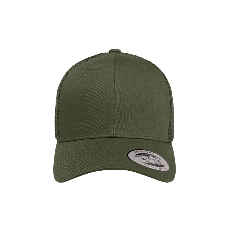 (AUG26) 6606-OLV Retro Trucker Olive Cap Snapback
