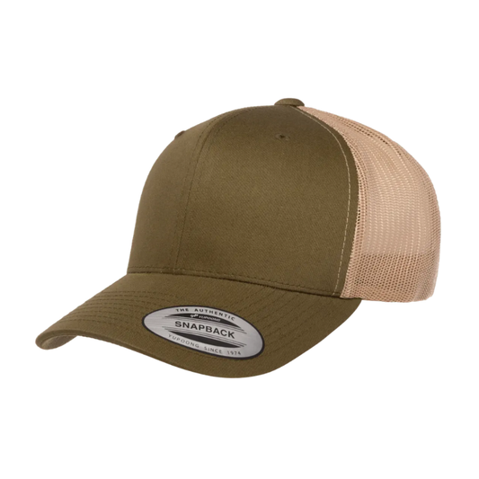 (APRIL) 6606T-MOS/KH Retro Trucker Moss & Khaki Cap Snapback
