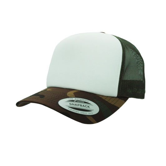 (JANUARY) 6700-CWC VZ Trucker Camo & White Cap Adjustable Fit