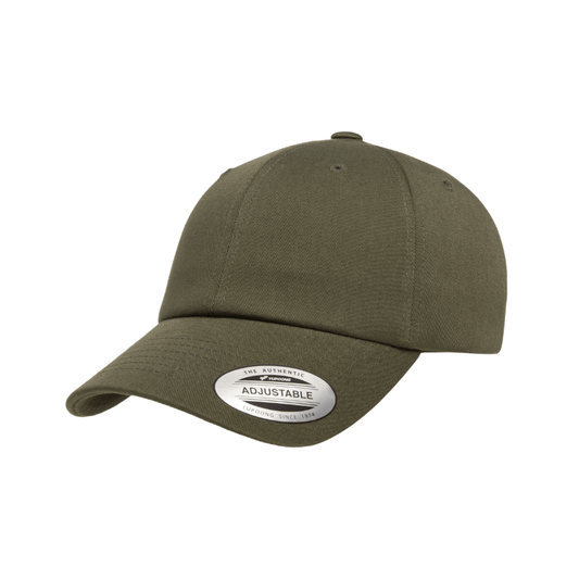 (OCTOBER) 6389-BB-ON - Olive Night Retro Unstructured with Brass Buckle Strap Adjustable Fit
