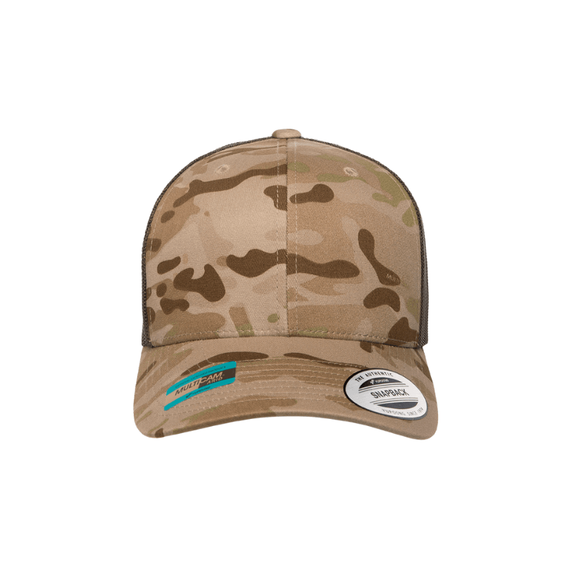 (APRIL) 6606MC-ADBR Retro Trucker Multicam Arid Brown Cap Adjustable Fit
