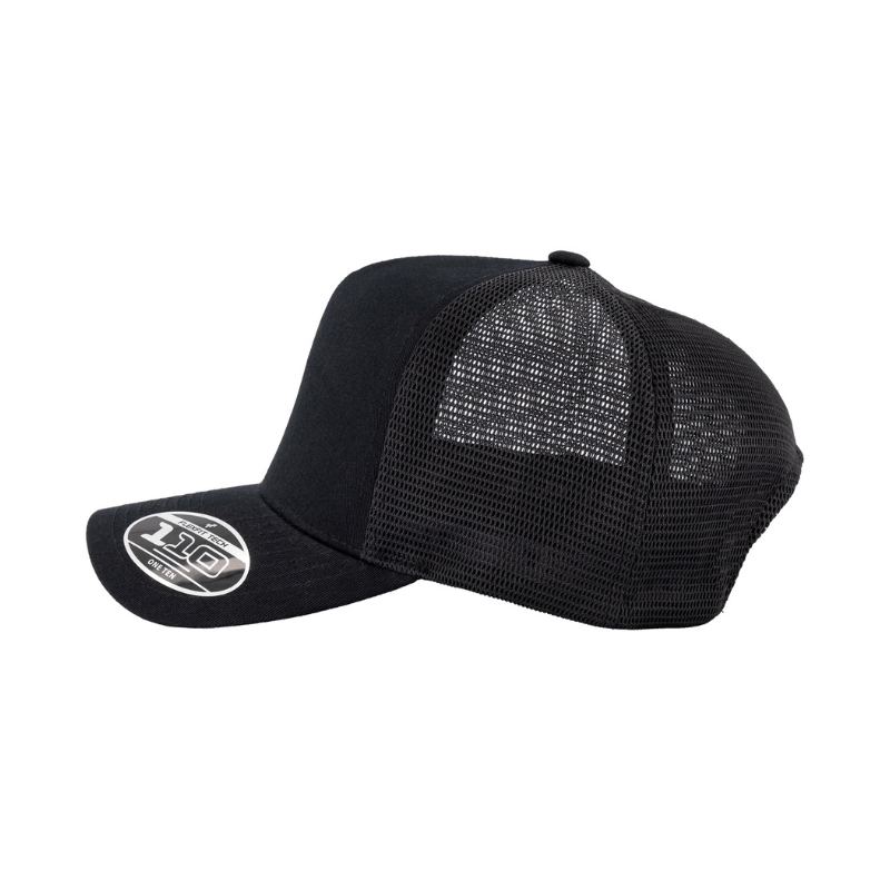(APRIL) 110AFM-BLK 110 Fit Black Cap Stretch Mesh  Adjustable Fit