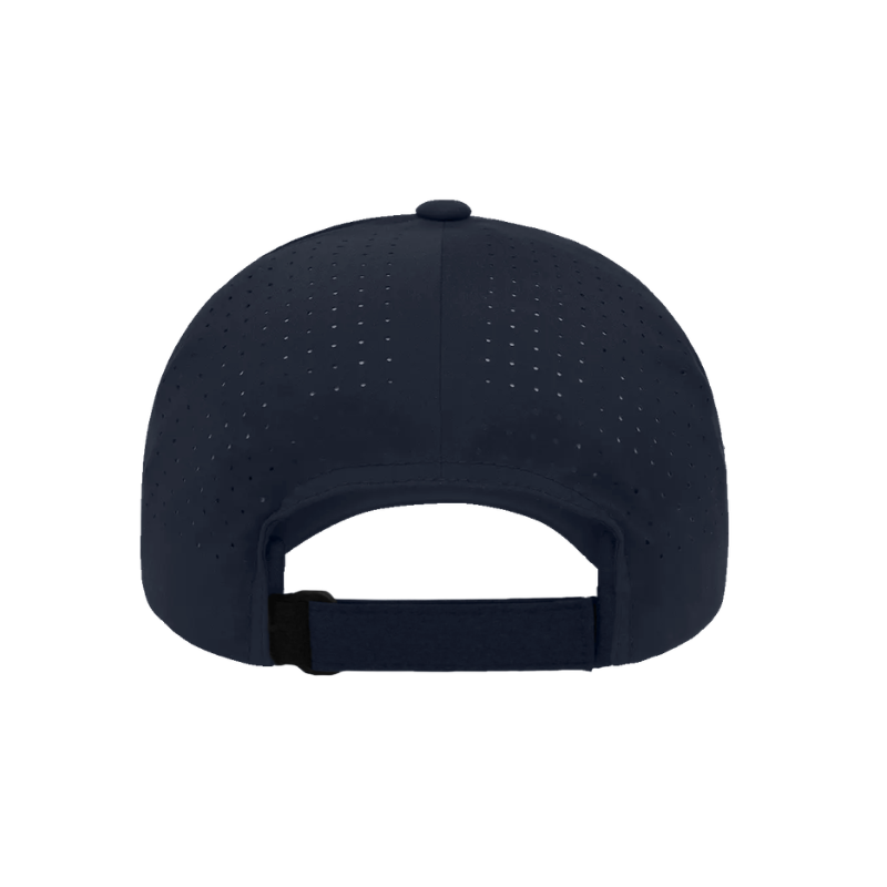 (MAR27) DELTA-PERF-ADJ-NVY Delta Perforated Navy Blue Cap Velcro Adjustable