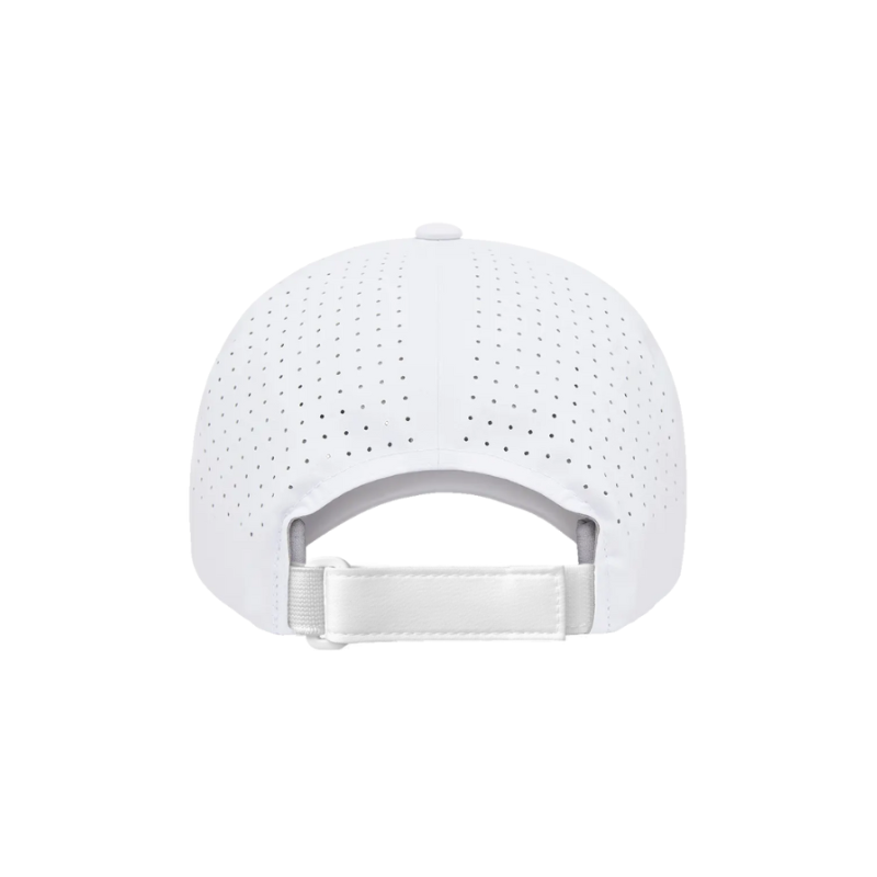 (APRIL) DELTA-PERF-ADJ-WHT Delta White Special Perforated  Cap with Adjustable Fit