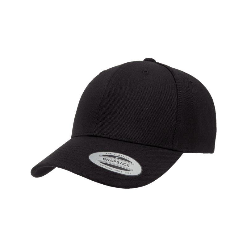 (NOVEMBER) 6389X - BLK  X-Cap Black Retro Cotton Blend Snapback Adjustable Fit