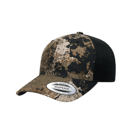 (NOVEMBER) 6606VC-WDE Retro Trucker Veil Camo Wideland Cap Adjustable Fit