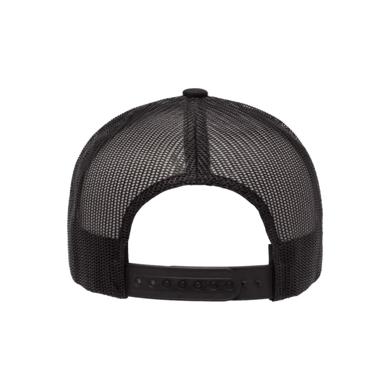 (NOVEMBER) 6606-BLK Retro Trucker Black Cap Adjustable Fit