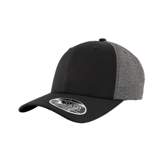 (FEBRUARY) 110HB-BLK/DHG 110 Fit  Dark Heather Grey & Black  Cap Hybrid Adjustable Fit