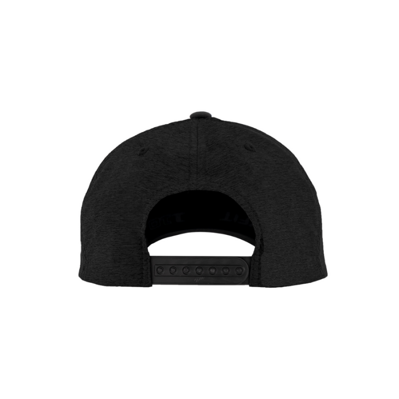 (FEBRUARY) 110HB-BLK - 110 5Panel Fit Black  Cap Hybrid Adjustable Fit