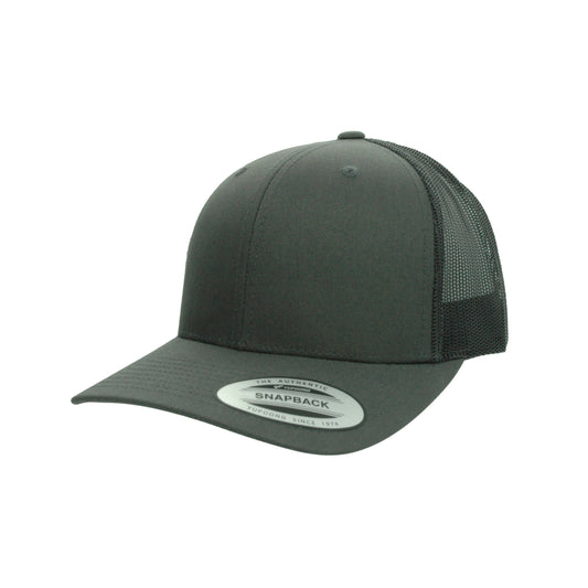 (OCTOBER) 6606-CHAR Retro Trucker Charcoal Cap Adjustable Fit