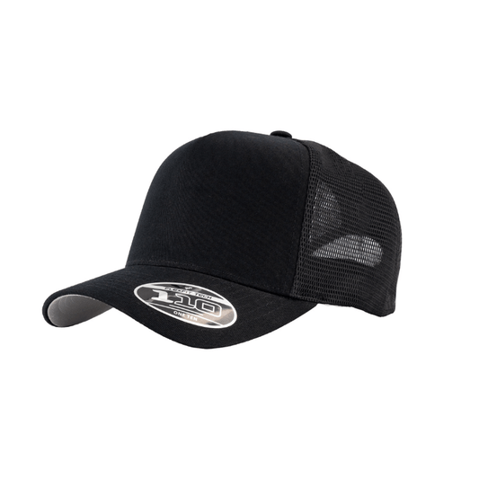 (APRIL) 110AFM-BLK 110 Fit Black Cap Stretch Mesh  Adjustable Fit