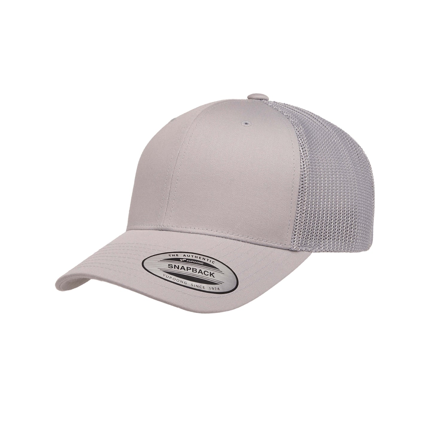 (OCTOBER) 6606-SV Retro Trucker Silver Cap Adjustable Fit